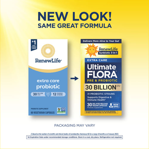 View 3 Ultimate Flora Extra Care Probiotic 30 Billion, 30 Delayed Release Vegan Caps