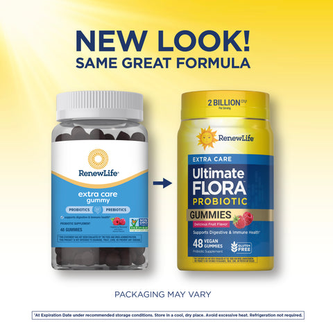 View 3 RenewLife Ultimate Flora Probiotic Gummies, 2 Billion CFU, 48 Vegan Gummies. New Look, Same Formula.