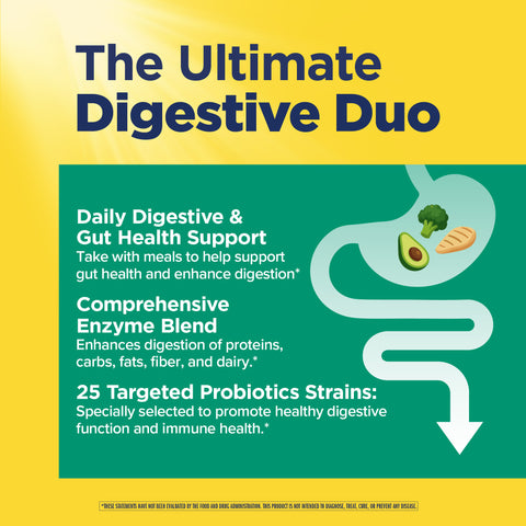 View 3 Digestive Duo Ultimate Flora + Enzymes, 30 Vegan Capsules