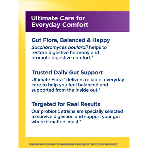 View 3 Ultimate Flora Saccaromyces Boulardii GO PACK, 20 Vegan Capsules Benefits