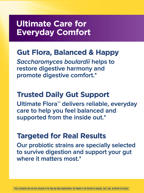 View 3 Ultimate Flora Saccaromyces Boulardii GO PACK, 20 Vegan Capsules Benefits