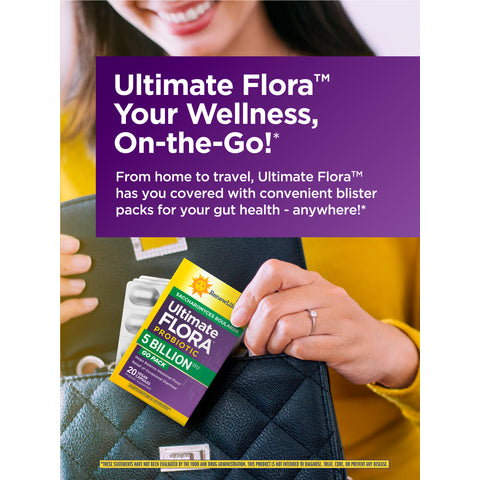 View 4 Ultimate Flora Saccaromyces Boulardii GO PACK, 20 Vegan Capsules Directions