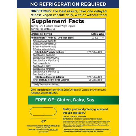 View 2 Ultimate Flora 50+ Probiotic 30 Billion, 90 Delayed Release Vegan Caps