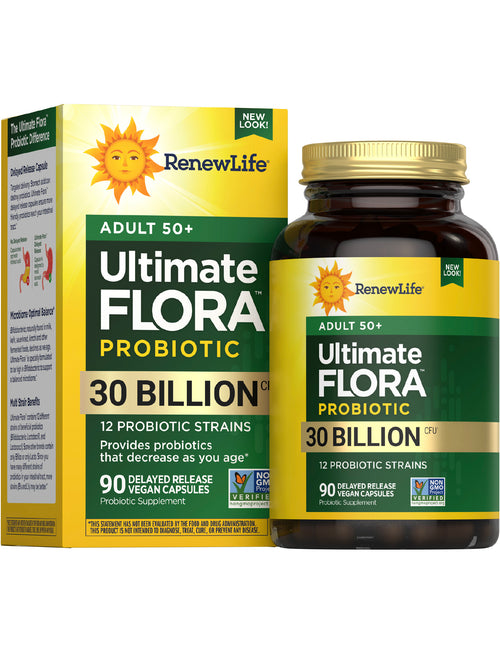 View 5 Probiotico Ultimate Flora 50+ 30 Miliardi, 90 Capsule Vegane a Rilascio Ritardato