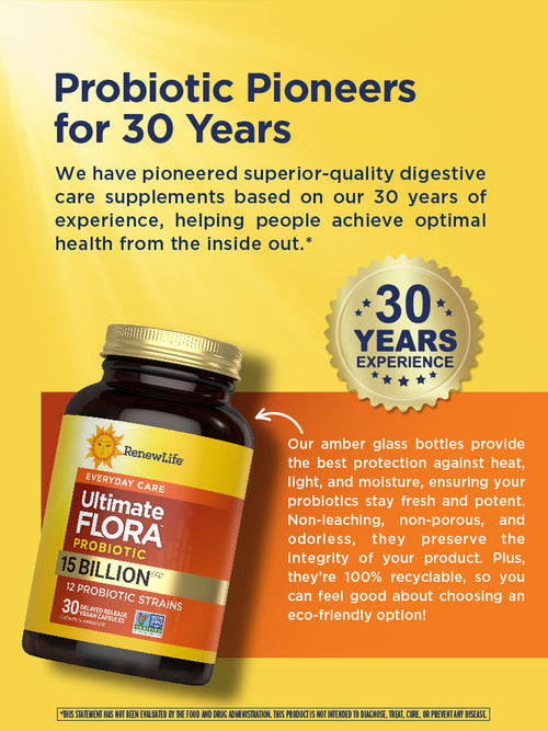 View 7 Ultimate Flora Everyday Care Probiotic 15 Billion, 30 Delayed Release Vegan Caps