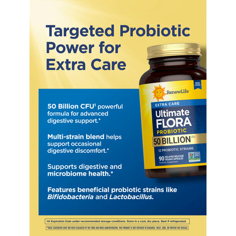 View 5 Ultimate Flora Extra Care Probiotic 50 Billion, 90 Delayed Release Vegan Caps