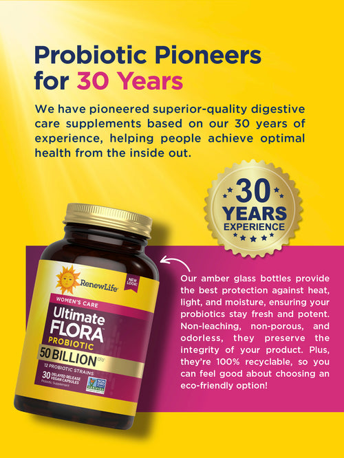 View 6 Ultimate Flora Women's Vaginal Care Probiotic 50 Billion, 30 Delayed Release Vegan Caps