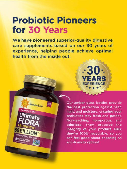 View 6 Ultimate Flora Women's Vaginal Care Probiotic 50 Billion, 60 Delayed Release Vegan Caps