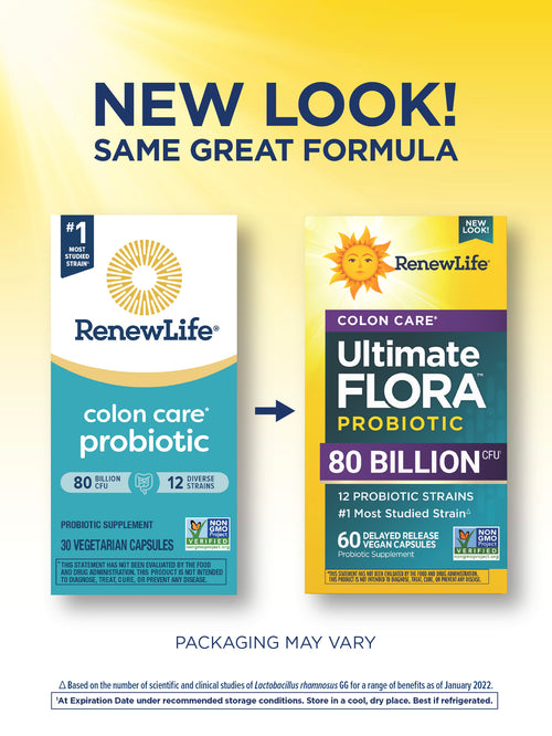 View 4 Probiotico Ultimate Flora Colon Care 80 Miliardi, 60 Capsule Vegane a Rilascio Ritardato