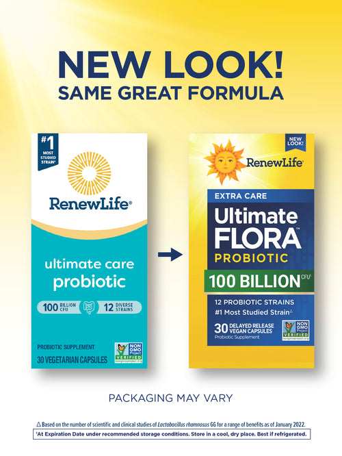 View 3 Ultimate Flora Extra Care Probiotic 100 Billion, 30 Delayed Release Vegan Caps