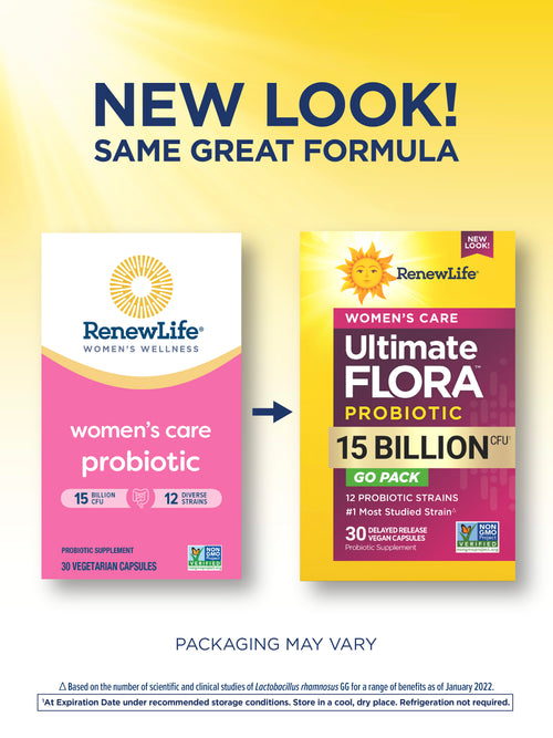 View 3 Ultimate Flora Women's Care Probiotico 15 Miliardi GO PACK, 30 Capsule Vegane a Rilascio Ritardato