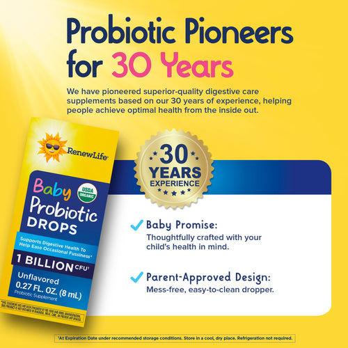 View 6 Baby Probiotic-Tropfen 1 Milliarde (Bio), 0,27 fl oz (8 mL) Tropfflasche