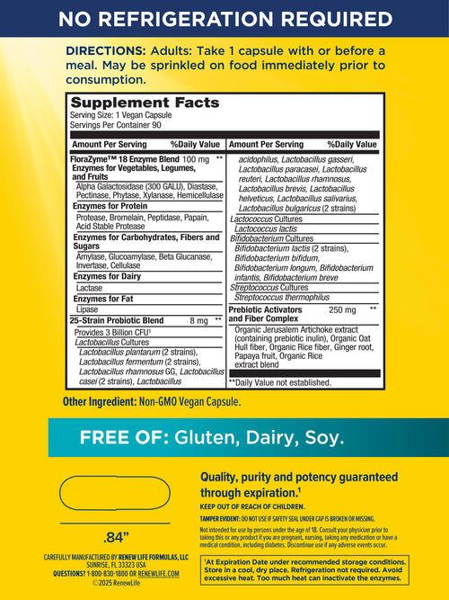 View 2 FloraZyme Digestive Enzymes Dr. Formulated, 90 Vegan Capsules