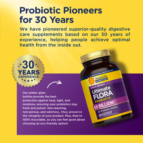 View 7 Ultimate Flora Daily Mood+ Probiotikum 65 Milliarden, 60 vegane Kapseln