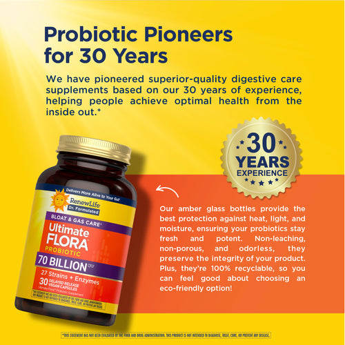 View 7 Ultimate Flora Bläh- und Gasprobiotikum 70 Milliarden, 30 verzögerte Freisetzung vegane Kapseln