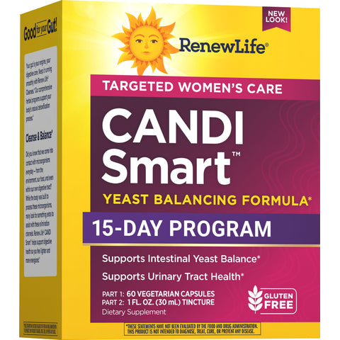 View 1 RenewLife CandiSmart Targeted Women's Care 15-Day Program with 60 Vegetarian Capsules & 1 FL. OZ. (30 mL) Tincture, Gluten Free.