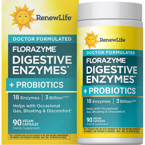 View 1 FloraZyme Digestive Enzymes Dr. Formulated, 90 Vegan Capsules