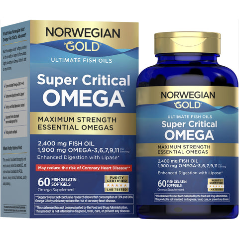View 1 Norwegian Gold Super Critical Omega, 60 Fischgelatine-Softgels