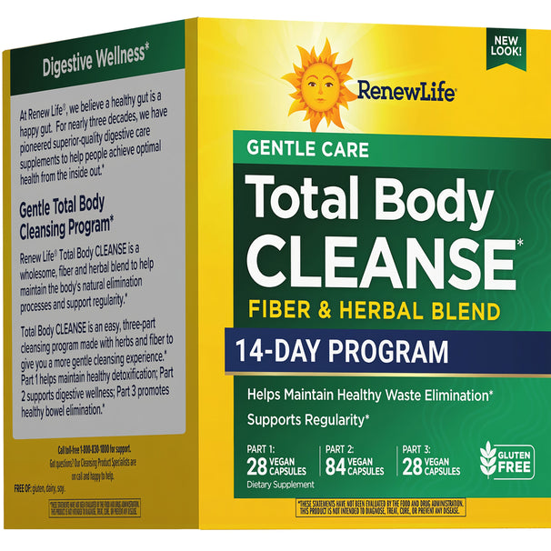 View 1 RN 14 Day Total Body Cleanse: 3 Part Kit with 28, 84, 28 Vegan Capsules. Fiber and Herbal Blend for a 14-day program. Gluten Free.