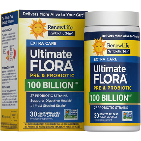 View 1 Ultimate Flora Extra Care Probiotic 100 Billion, 30 Delayed Release Vegan Caps