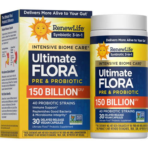 View 1 Ultimate Flora Extra Care Probiotic 150 Billion, 30 Delayed Release Vegan Caps
