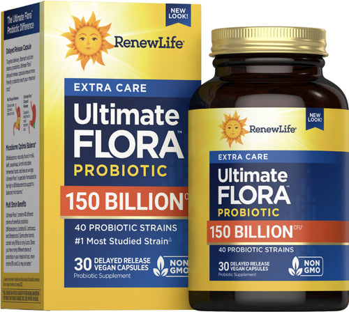 View 1 Probiótico Ultimate Flora Extra Care 150 Mil Millones, 30 Cápsulas Veganas de Liberación Retardada