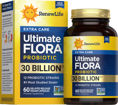 View 1 Ultimate Flora Extra Care Probiotic 30 Billion, 60 Delayed Release Vegan Caps