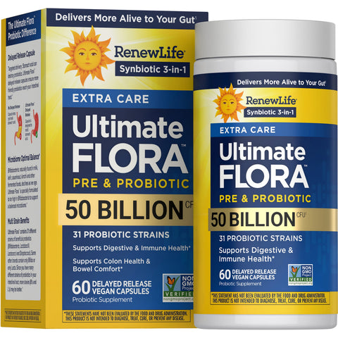 View 1 Probiótico Ultimate Flora Extra Care 50 Bilhões, 60 Cápsulas Veganas de Liberação Retardada