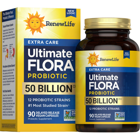 View 1 Probiótico Ultimate Flora Extra Care 50 Bilhões, 90 Cápsulas Veganas de Liberação Retardada