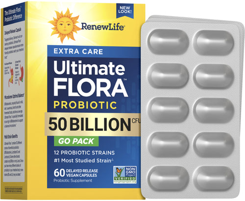 View 1 Probiótico Ultimate Flora Extra Care 50 Bilhões GO PACK, 60 Cápsulas Veganas de Liberação Retardada