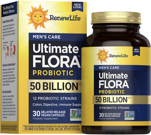 View 1 Ultimate Flora Men's Care Probiotic 50 Billion, 30 Delayed Release Vegan Caps
