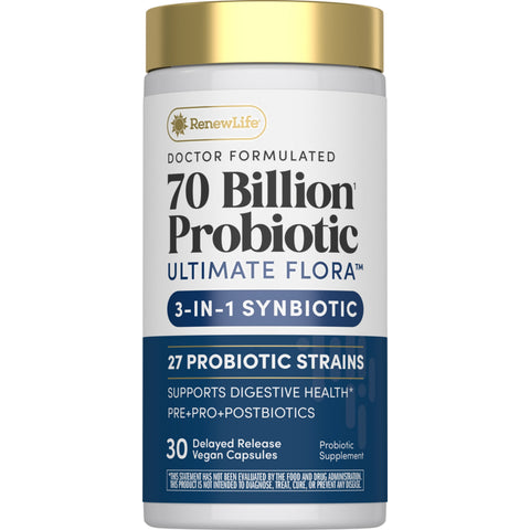 View 1 Ultimate Flora Probiotic 70 Billion Dr. Formulated, 30 Delayed Release Vegan Caps