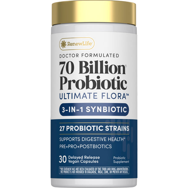 View 1 Probiotico Flora Suprema 70 Miliardi Dr. Formulato, 30 Capsule Vegane a Rilascio Ritardato