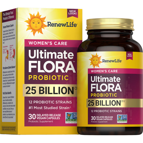 View 1 Ultimate Flora Women's Care Probiotic 25 Billion, 30 Delayed Release Vegan Caps