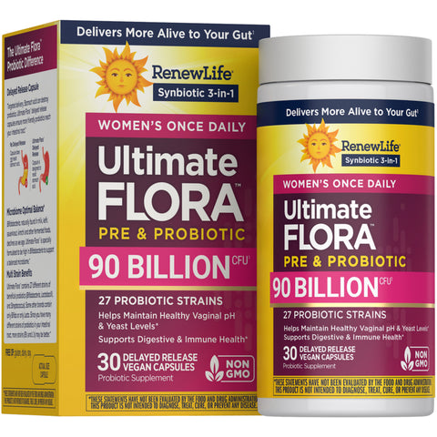 View 1 Ultimate Flora Women's Complete Probiotic 90 Billion, 30 Delayed Release Vegan Caps