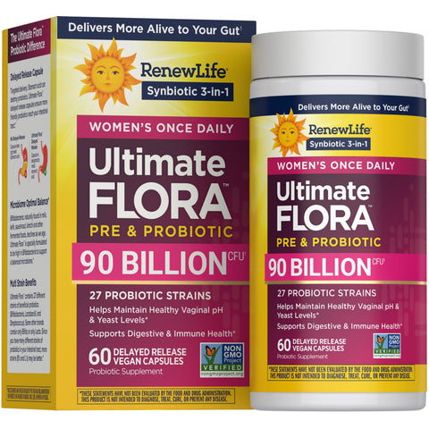 View 1 Ultimate Flora Women's Complete Probiotic 90 Billion, 60 Delayed Release Vegan Caps