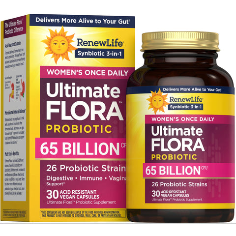 View 1 Ultimate Flora Women's Once Daily Probiotic 65 Billion, 30 Delayed Release Vegan Caps