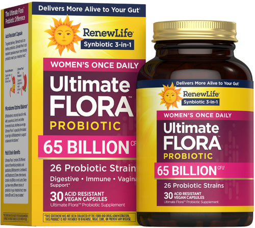 View 1 Ultimate Flora Women's Once Daily Probiotic 65 Billion, 30 Delayed Release Vegan Caps