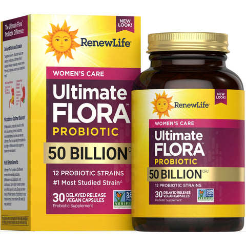 View 1 Ultimate Flora Women's Vaginal Care Probiotic 50 Billion, 30 Delayed Release Vegan Caps