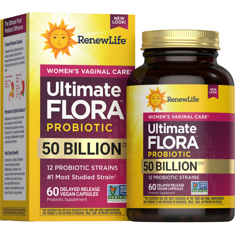 View 1 Cuidados Vaginais Femininos Ultimate Flora Probiotic 50 Bilhões, 60 Cápsulas Veganas de Liberação Retardada