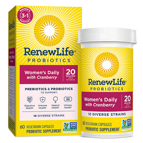 View 1 Women's Daily 3-in-1 Prebiotics & Probiotics, 60 Delayed Release Vegan Caps
