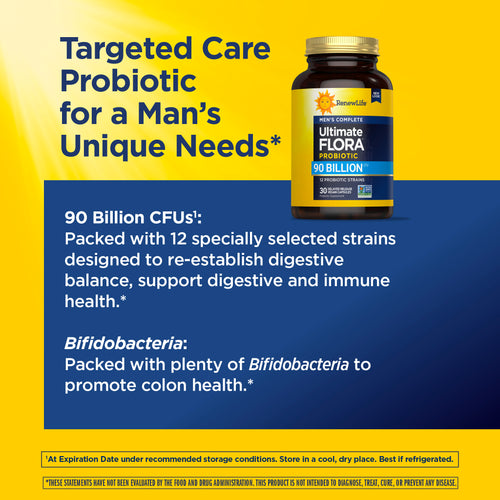 View 5 Ultimate Flora Men's Complete Probiotic 90 Billion, 30 Delayed Release Vegan Caps