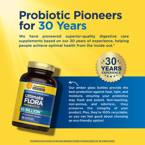 View 8 Ultimate Flora Digestive Once Daily Probiotic 65 Billion, 30 Delayed Release Vegan Caps
