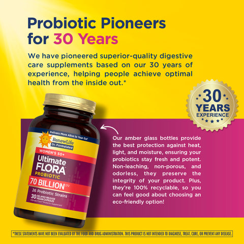 View 8 Ultimate Flora Women's 50+ Probiotic 70 Billion, 30 Delayed Release Vegan Caps