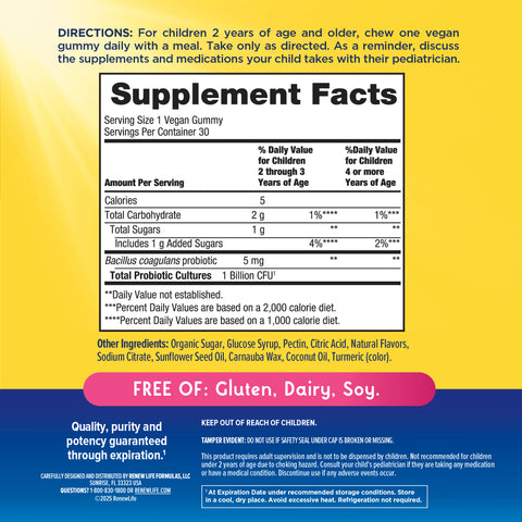 View 2 Ultimate Flora Kids Probiotic Gummies 1 Milliardo, 30 Caramelle Gommose Berry-licious