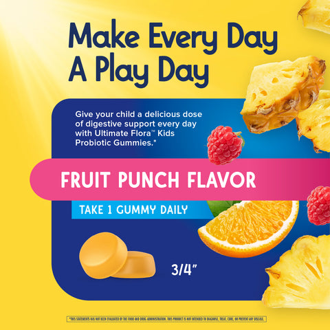 View 4 Ultimate Flora Kids Probiotic Gummies 1 Milliardo, 30 Caramelle Gommose Berry-licious