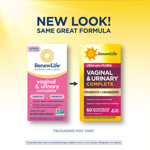 View 3 Ultimate Flora Vaginale e Urinario Completo + Probiotico & Mirtillo Rosso, 60 Capsule Vegane a Rilascio Ritardato