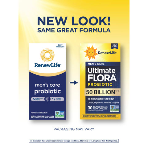 View 3 Probiótico Ultimate Flora Men's Care 50 Bilhões, 30 Cápsulas Veganas de Liberação Retardada