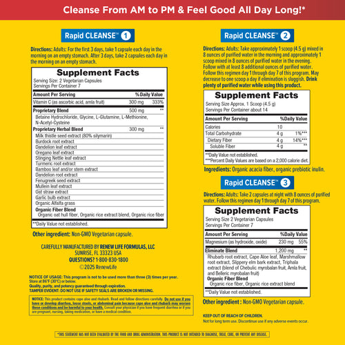 View 3 Kit de Nettoyage Complet Rapid Cleanse, Programme de 7 Jours