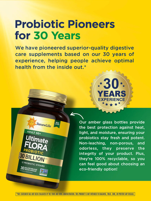 View 7 Ultimate Flora 50+ Probiotika 30 Milliarden, 30 verzögerte Freisetzung, vegane Kapseln